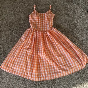 XS Hearts and Found gingham pinup dress